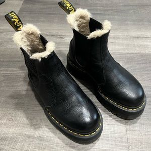 Selling size 5 black Dr. martens platform boots in great condition